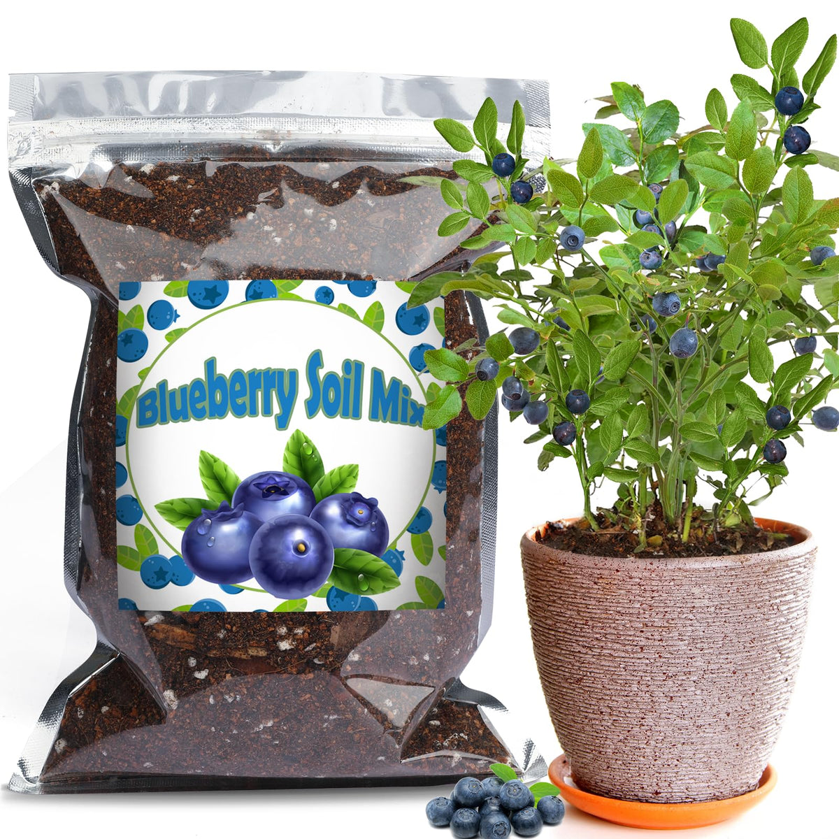 Doter Blueberry Soil Mix with acidic pH promotes nutrient uptake in blueberries.