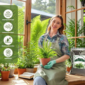 Long-lasting moisture retention helps reduce watering for fern pots