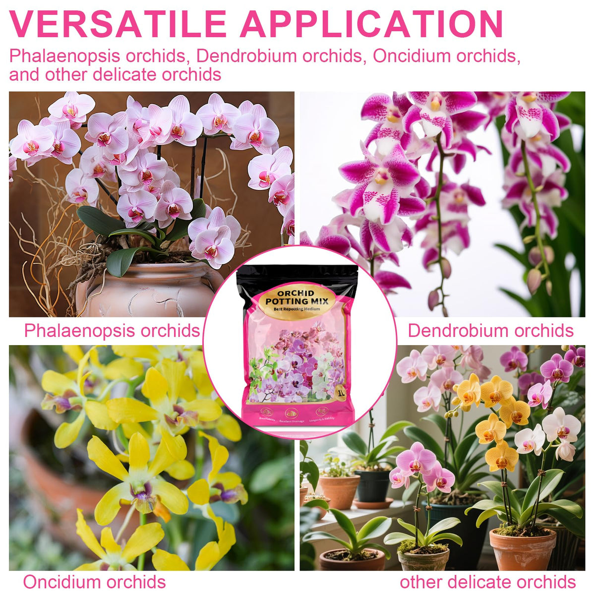 Doter orchid mix nutrient-rich blend with slow-release nutrients for steady growth.