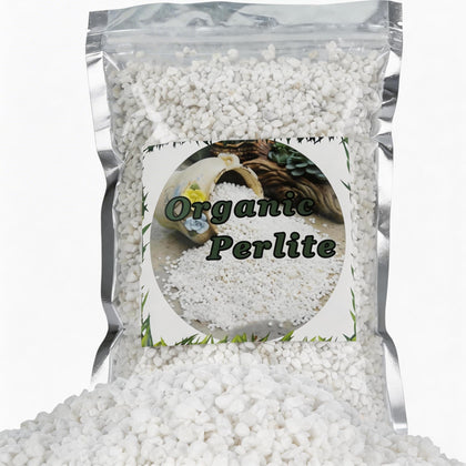 Doter Organic Perlite bottle pour demonstrates aeration for potting soil.