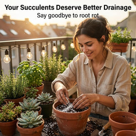 Doter Organic Perlite porosity helps prevent soil compaction in dense mixes.