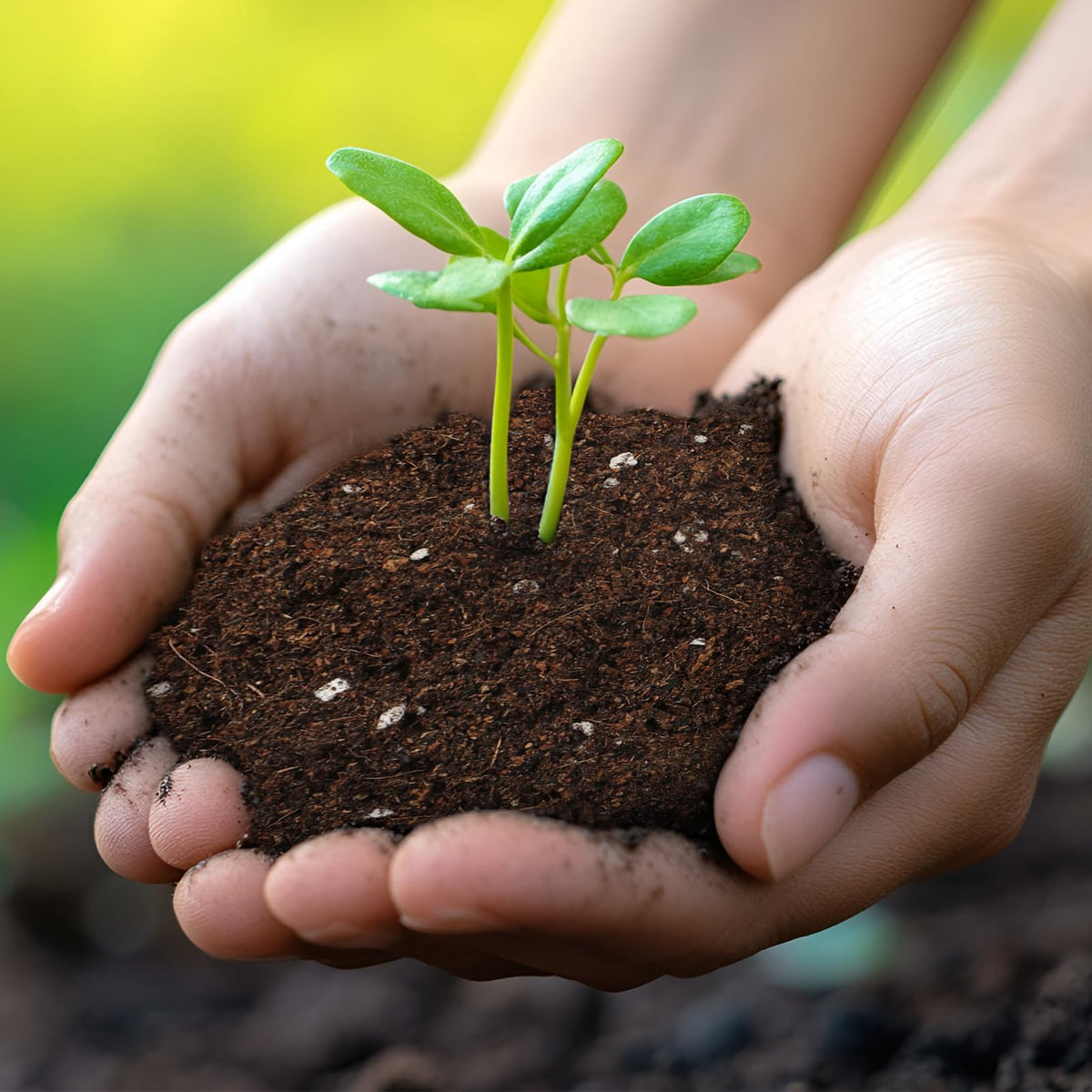 Doter seed starter soil promoting uniform germination in seed trays.