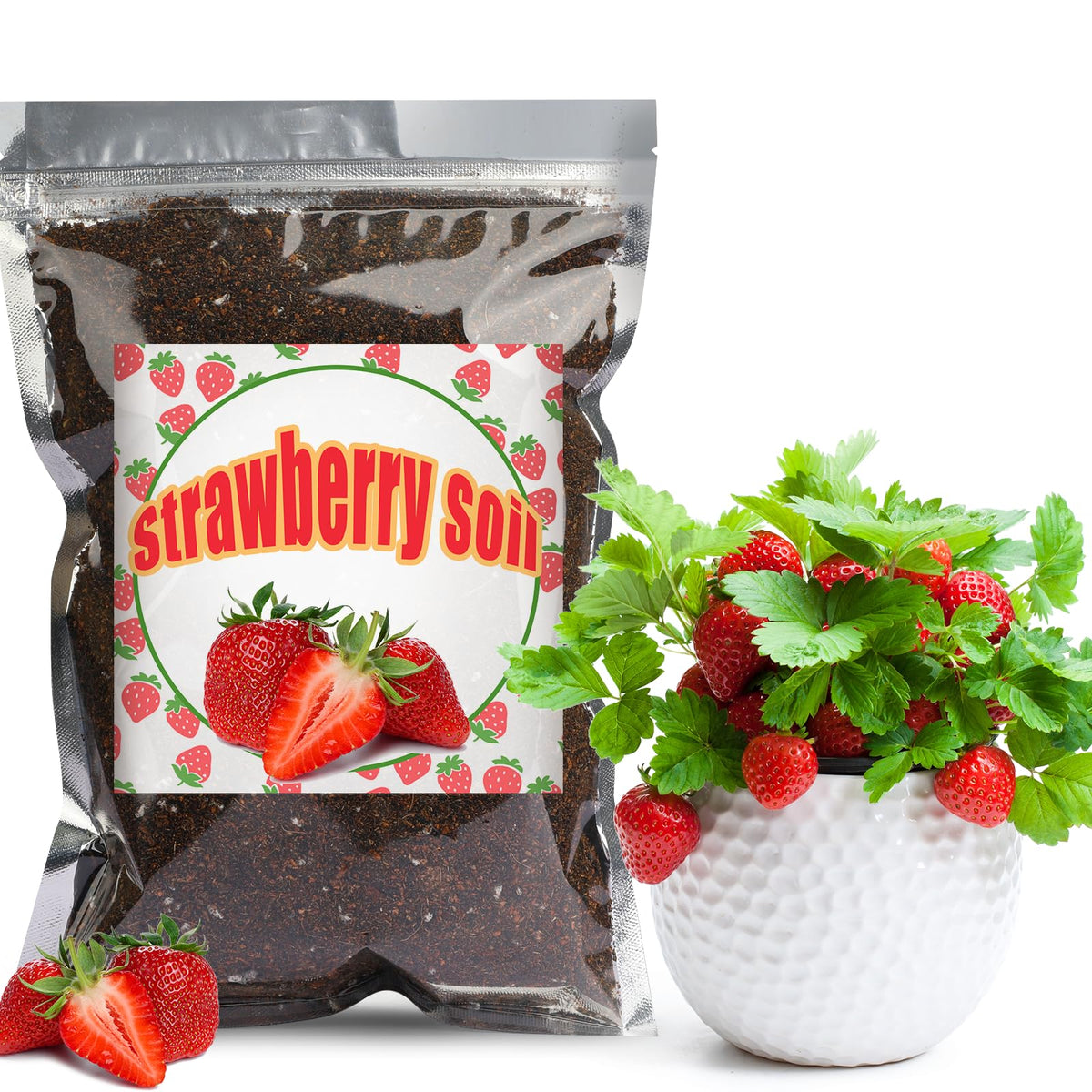 Doter strawberry soil mix 1qt bag rich texture supports healthy roots