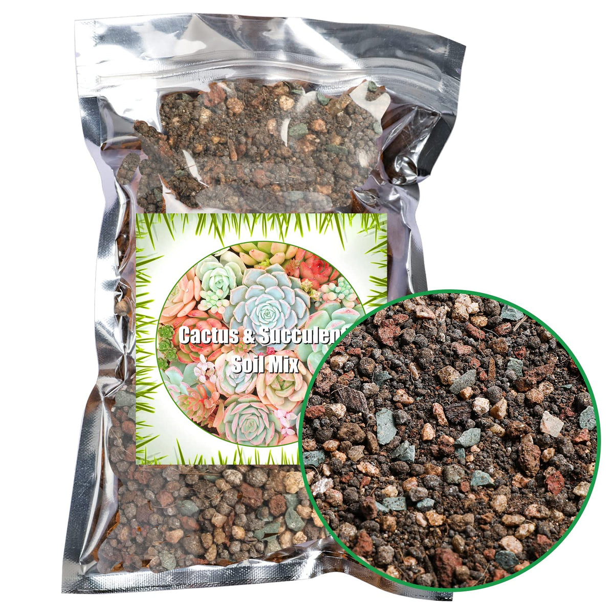 Doter succulent and cactus soil bag front view for ready-to-use planting