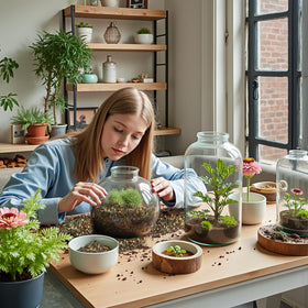 Moisture balance helps keep terrarium plants hydrated without waterlogging