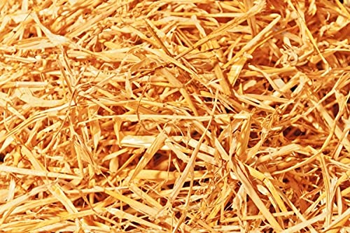 Double F Farms straw bedding for chickens in a coop.