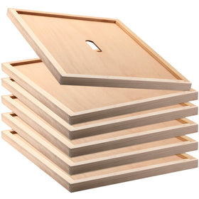 DoubleFill beehive inner cover top view for 10-frame hives, improves insulation.