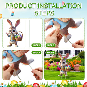 DoubleFill 3D bunny sign with waterproof material for outdoor use