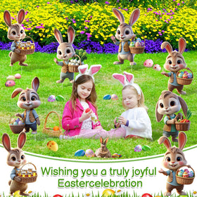 DoubleFill 3D bunny yard signs withstand sun and rain for outdoor spaces