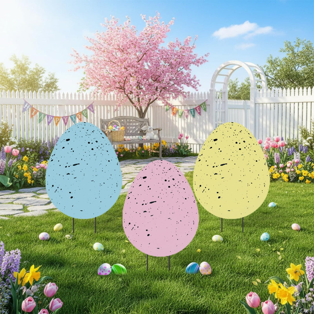DoubleFill easy-install Easter stake simplifies setup in minutes
