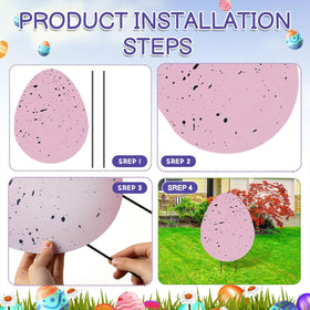 DoubleFill garden lawn decor eggs and bunny for spring charm