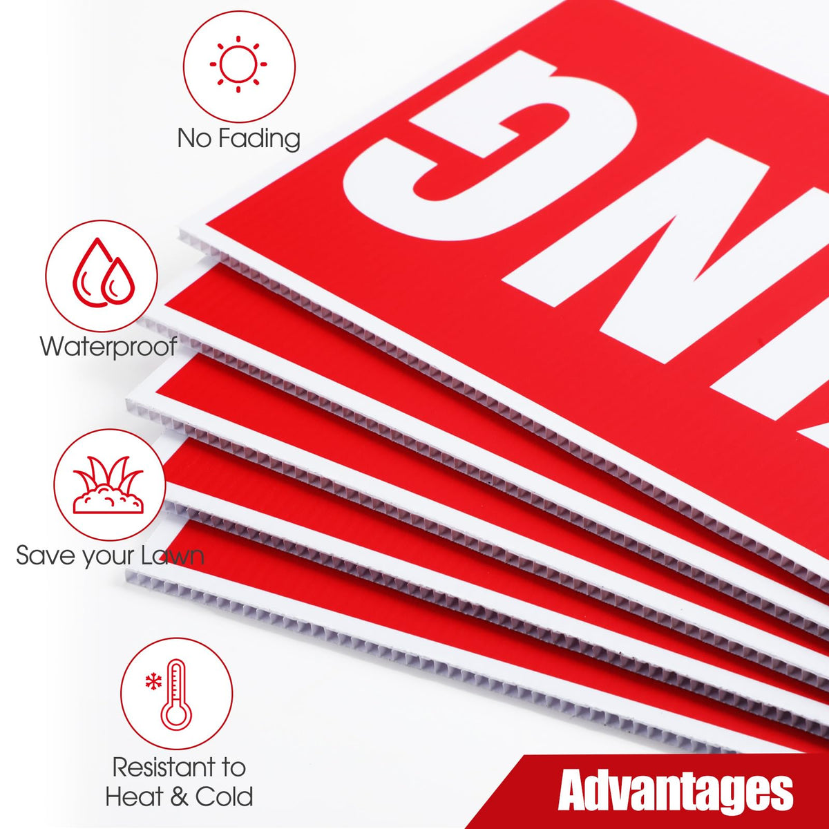 DoubleFill 15-inch H-stake supports stable sign placement outdoors.