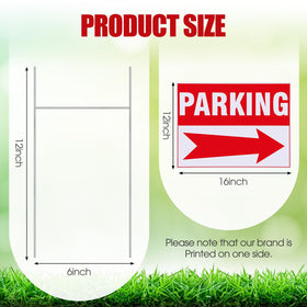 DoubleFill right-arrow parking sign 16x12 inches helps traffic flow smoothly.