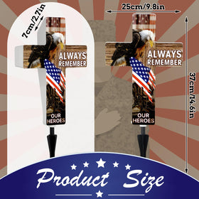 DoubleFill patriotic garden stake lights pathways for celebrations and Memorial Day.