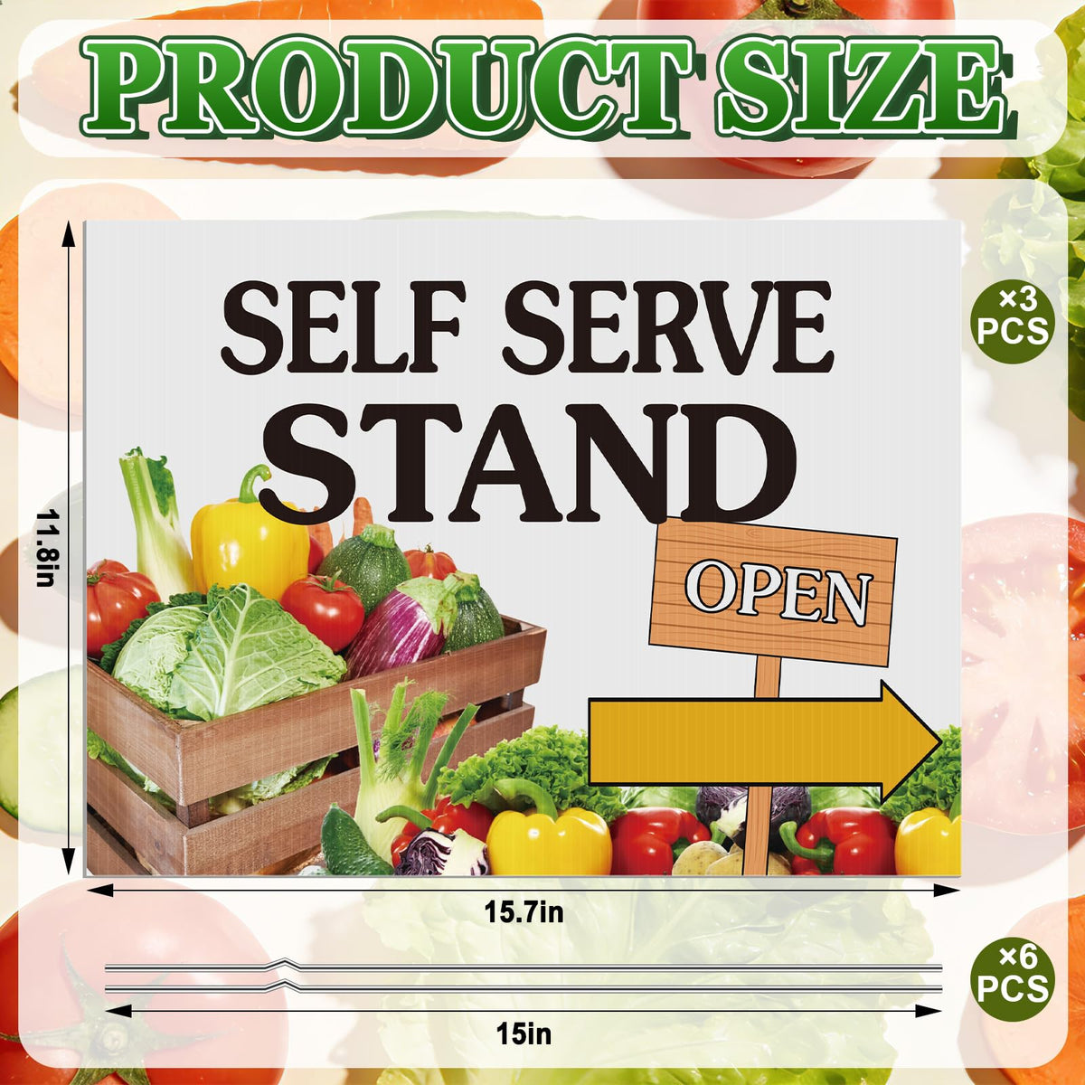 DoubleFill self-serve stand sign back view showing double-sided design.