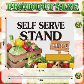 DoubleFill self-serve stand sign back view showing double-sided design.