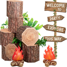 DoubleFill VBS wood grain paper boxes provide sturdy rustic decor