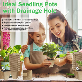 Doubleggs biodegradable seed pots dissolve into soil to feed roots.