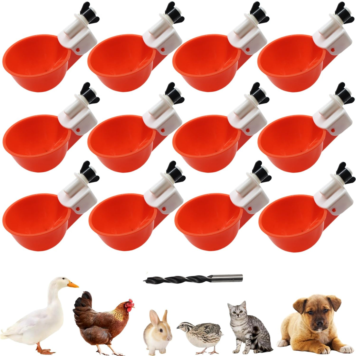 DoubleWood chicken waterer cups 24-pack packaging ready for coop setup