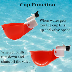 DoubleWood durable waterer cups close-up showing sturdy construction