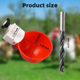 DoubleWood waterer cups support multi-species use, including chickens, ducks, and rabbits