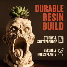 Drainage hole with rubber plug on Doudouhua skull planter
