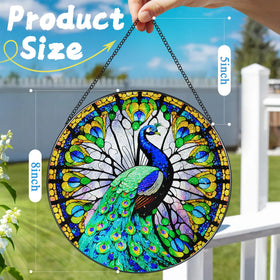DOUHASU iron-frame suncatcher provides sturdy hanging and stylish decor.