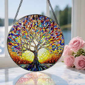 DOUHASU stained glass window ornament hanging for home decor.