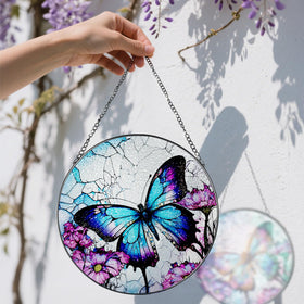 DOUHASU stained glass suncatcher rainbow-reflection brightens rooms with colorful light.