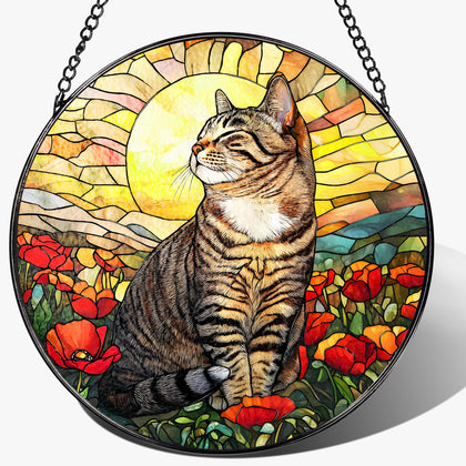 DOUHASU stained glass window hanging creates vibrant color reflections for cozy spaces