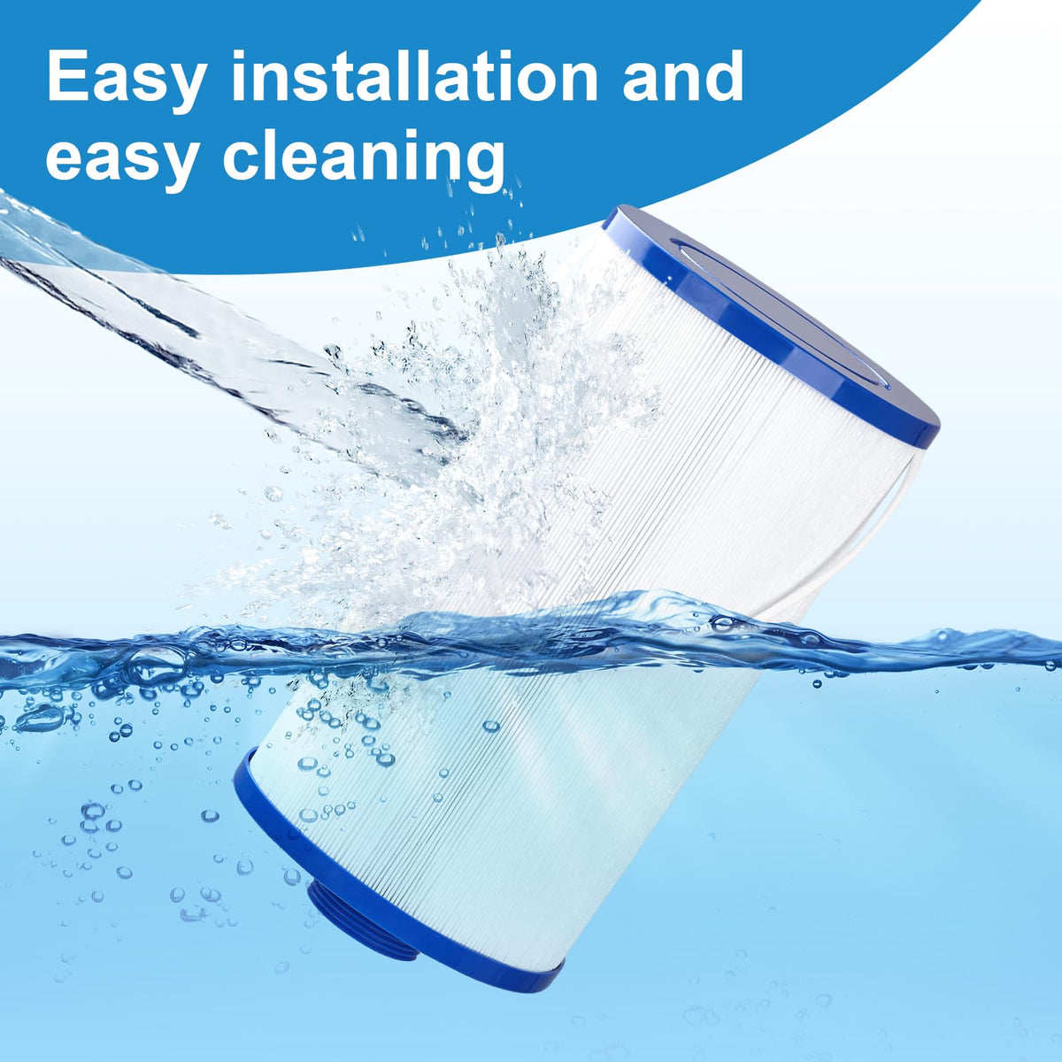 Doule King FC-2402 filter cleaning feature with quick-clean rope