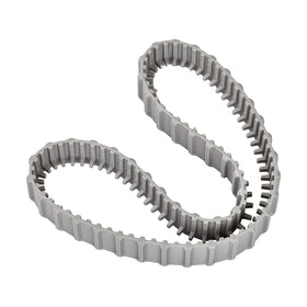 Close-up of wear-resistant gray track pair for durable pool cleaning.