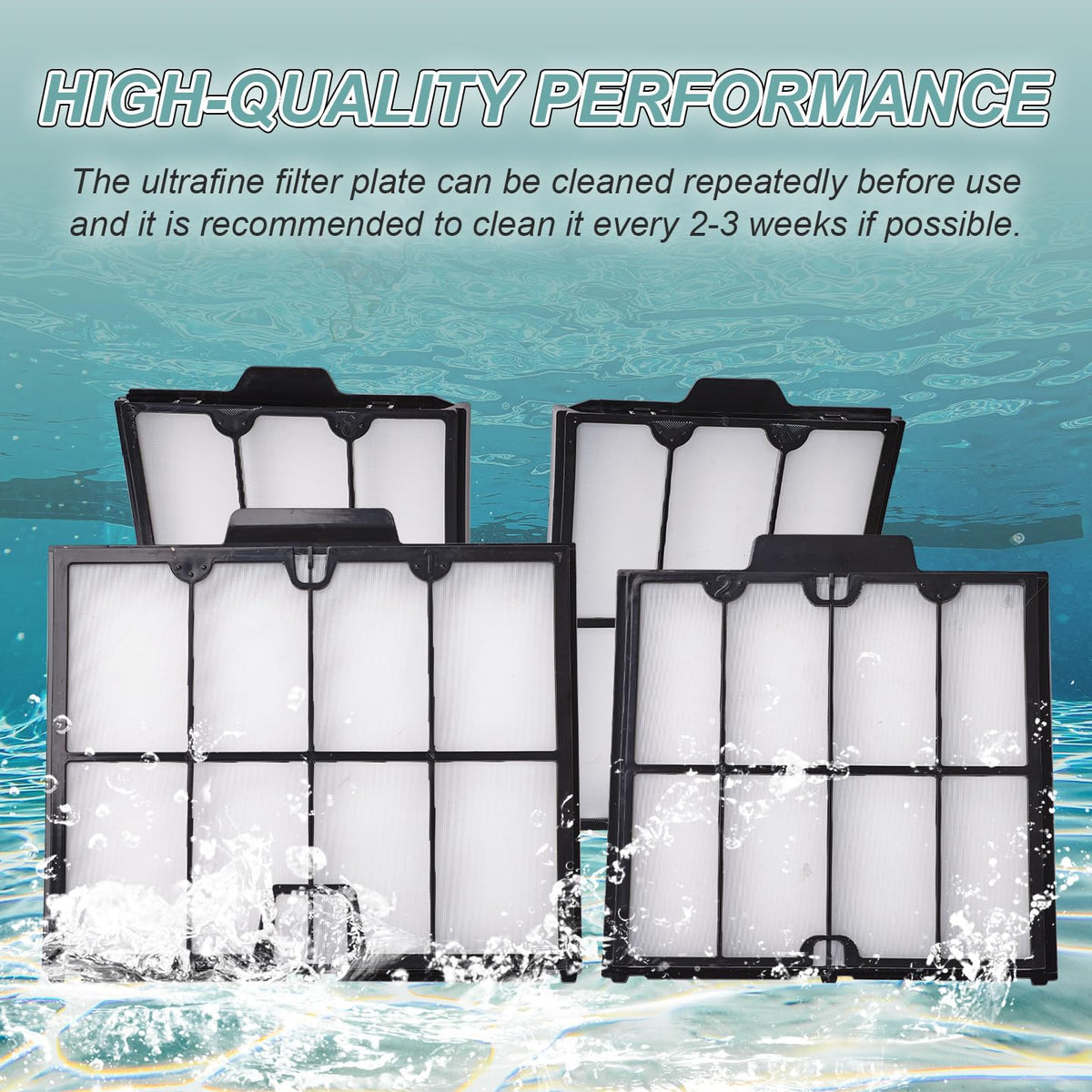 Doule King filter panels shown after cleaning illustrate easy rinsing and reuse.