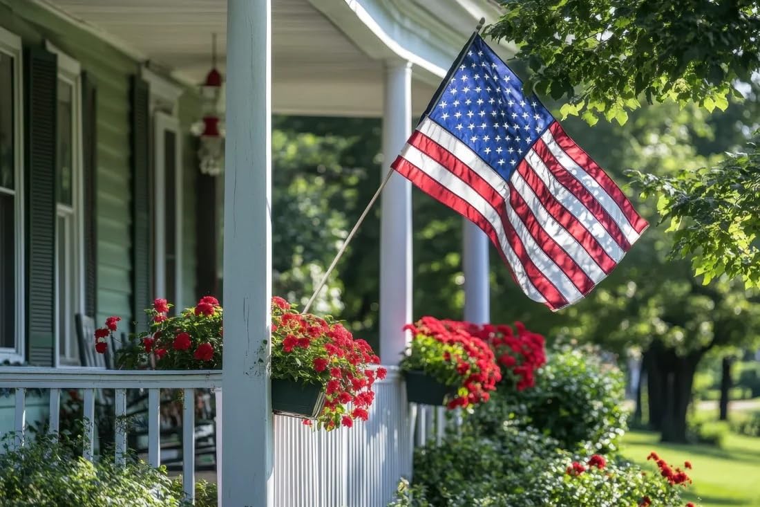 DOVER FLAG flag with reinforced stitching preserves its crisp appearance.