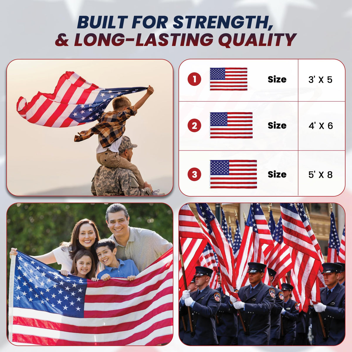 DOVER FLAG 3x5 flag resists weather with fast-drying nylon.