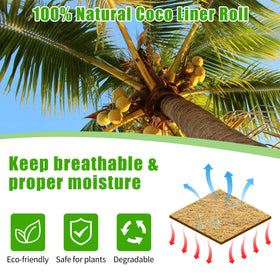 Dovesail Coco Liner Roll cut-to-fit in a hanging basket
