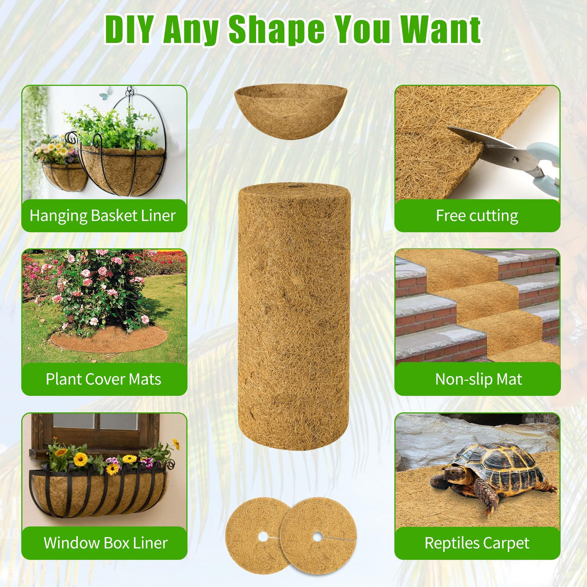 Dovesail Coco Liner Roll demonstrates moisture retention for healthy roots