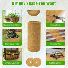 Dovesail Coco Liner Roll demonstrates moisture retention for healthy roots