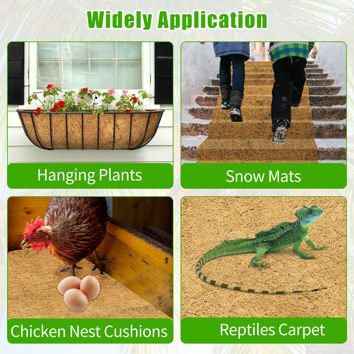 Dovesail Coco Liner Roll used in garden decor and weed barrier applications