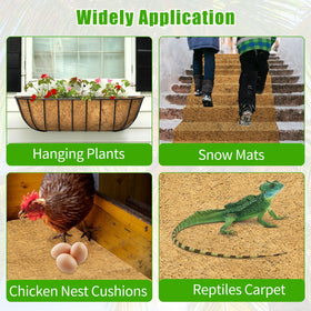 Dovesail Coco Liner Roll used in garden decor and weed barrier applications