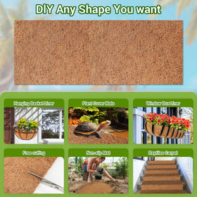 Dovesail coco liner roll used as garden decor to protect soil and reduce weeds