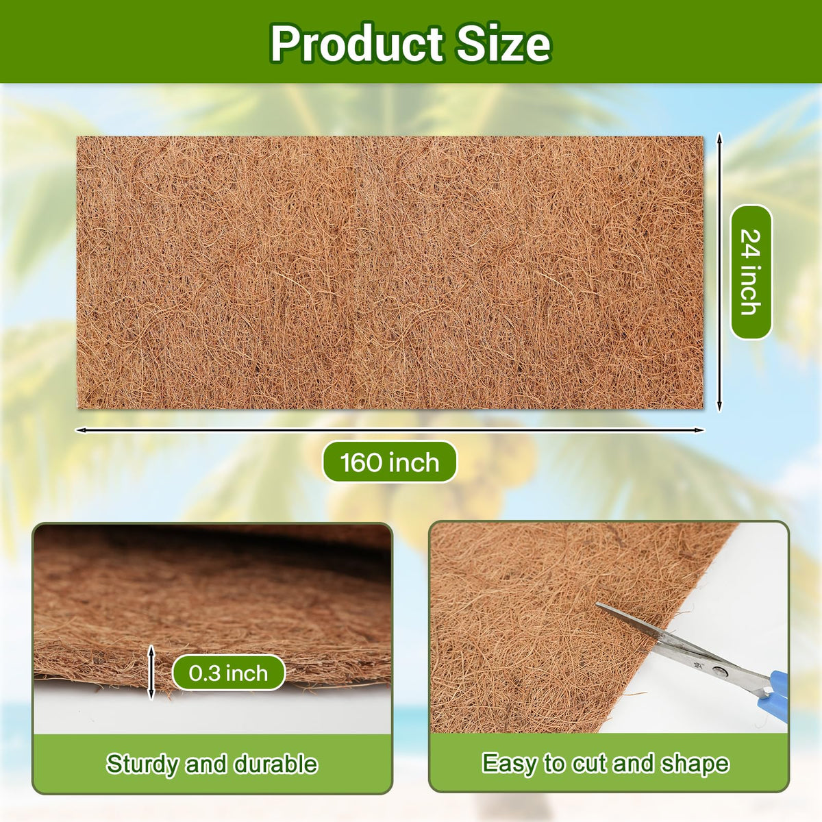 Dovesail coco liner roll for nesting boxes provides a clean base