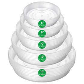 Dovesail plant saucer 6-inch clear tray protects small pots.