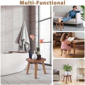 Dovesail stool shown assembled with four legs for stable use