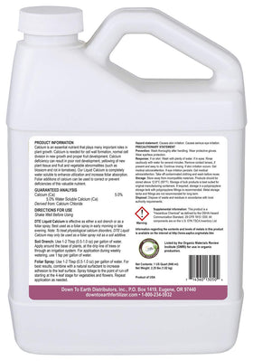 Down To Earth Calcium Liquid foliar spray demonstrates rapid uptake for fruiting plants.
