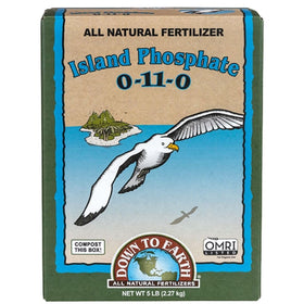 Down To Earth Island Phosphate granules boost root vigor for stronger growth and rich blooms.