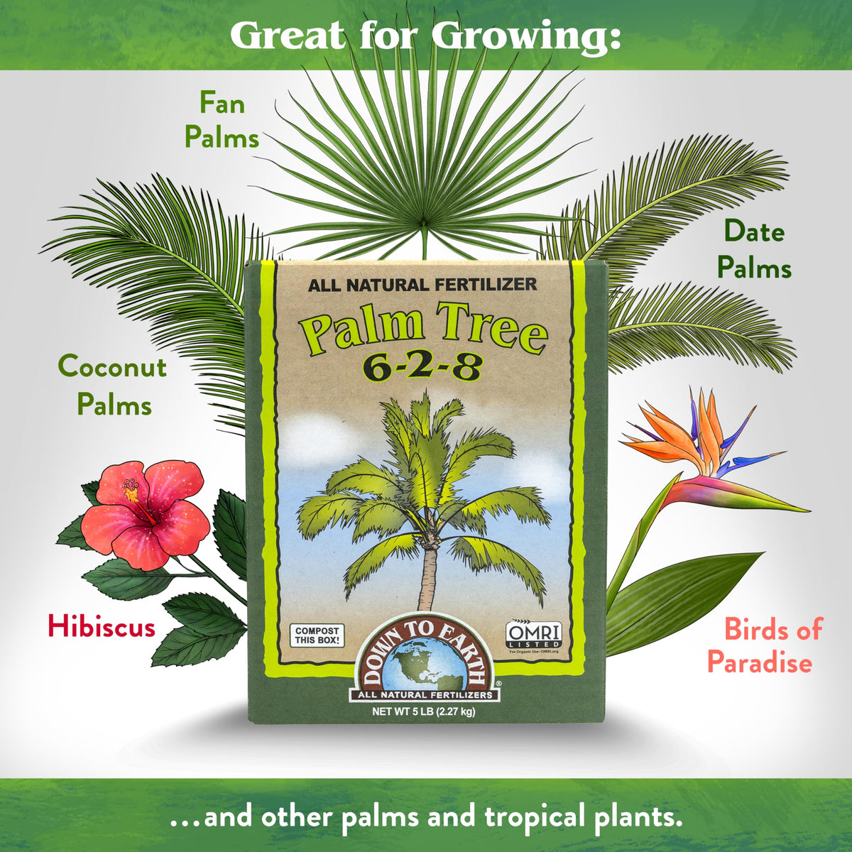 Down To Earth OMRI-listed organic seal on packaging for organic gardening