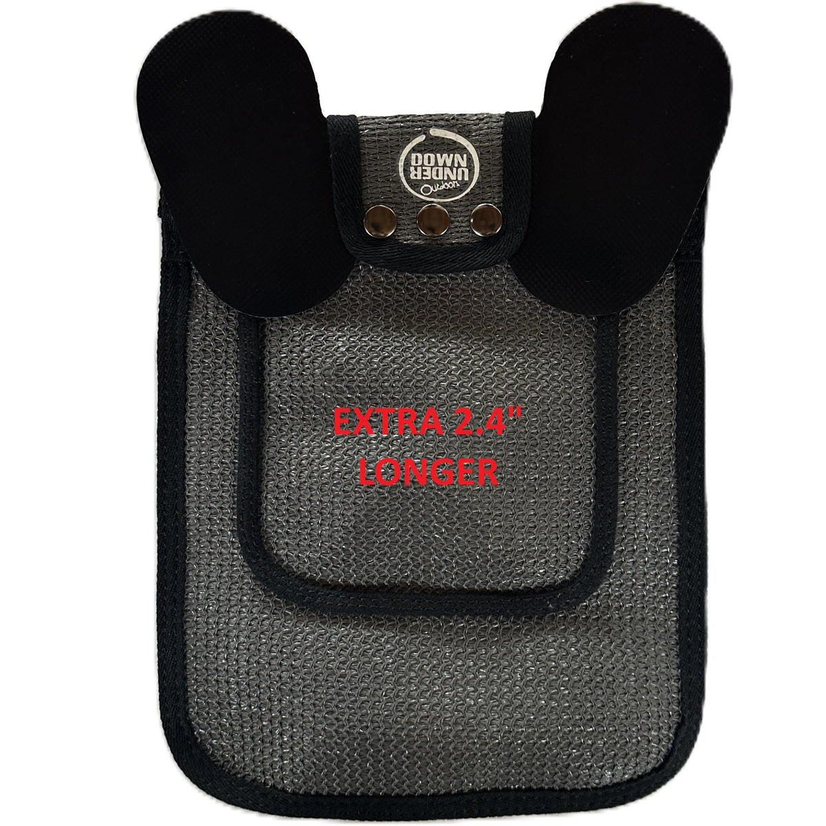 DOWN UNDER OUTDOORS adjustable straps with copper snaps for a secure fit.