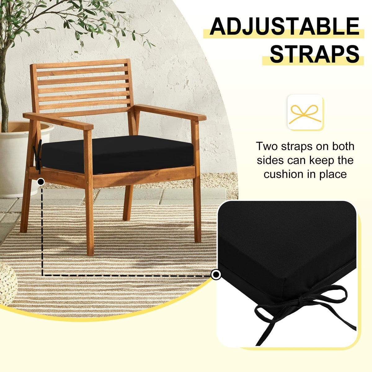 downluxe 18-5x16x3 inch cushions fit standard patio chairs
