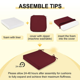 Downluxe 4-pack packaging keeps cushions organized and ready.